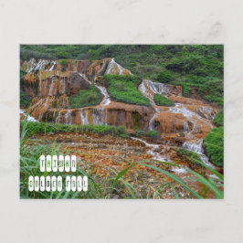 Goldener Wasserfall in Taiwan Postkarte