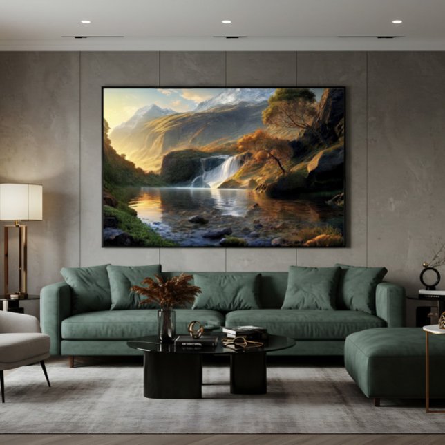 Goldener Wasserfall Leinwanddruck (Von Creator hochgeladen)