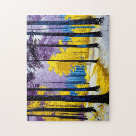 Goldener Weg durch den Lavendelwald