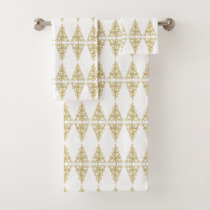 Goldener Weihnachtsbaum Badhandtuch Set