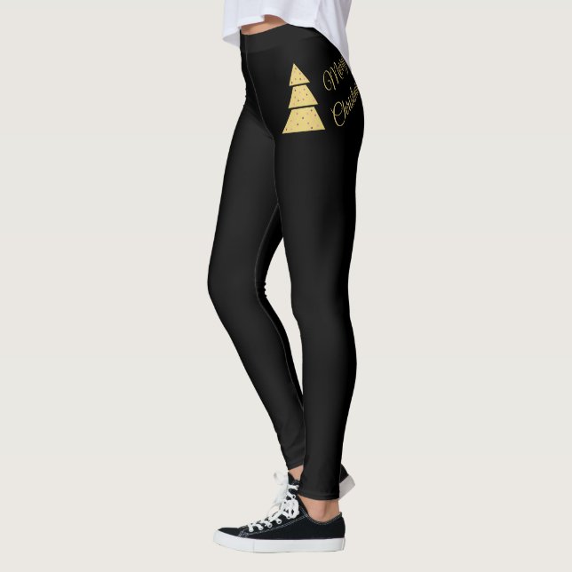 Goldener Weihnachtsbaum  Leggings (Links)