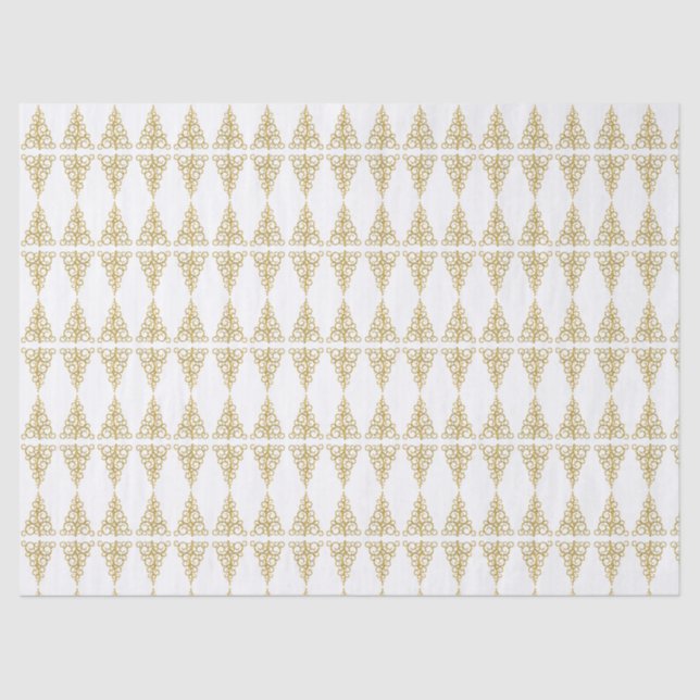 Goldener Weihnachtsbaum Seidenpapier (Vorderseite)
