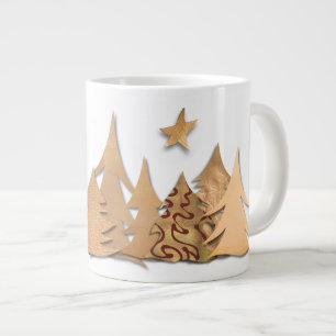 Goldener Weihnachtsbaumwald Spezial-Mug Jumbo-Tasse