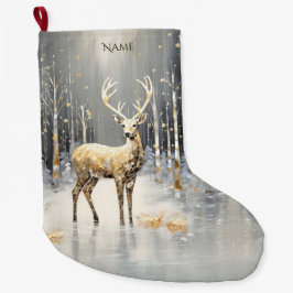 Goldener Weihnachtsmann-Strumpf Großer Weihnachtsstrumpf