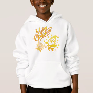 Goldener Weihnachtsmann und Weihnachtsbaum-Weihnac Hoodie