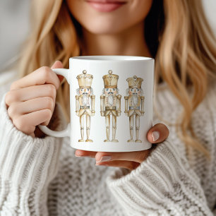 Goldener Weihnachtsnussknacker Kaffeetasse