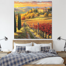 Goldener Weinwanderweg - Toskana Premium Leinwand