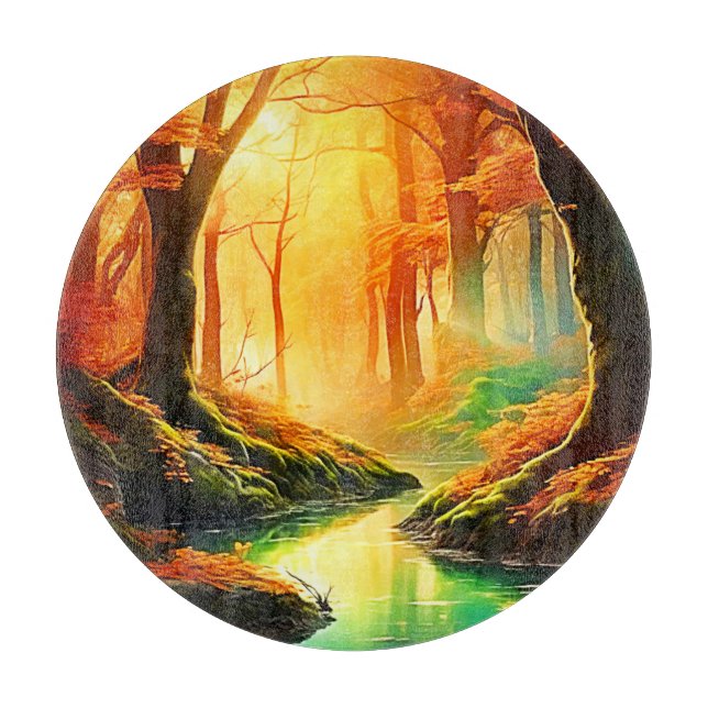 Goldener Whisper vom Herbst Schneidebrett (Vorderseite)