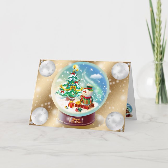 Goldener Winter Karte (Vorderseite)