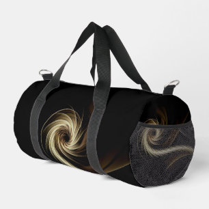 Goldener Wirbel auf Schwarz Duffle Bag