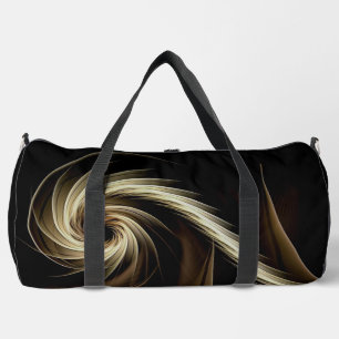 Goldener Wirbel auf Schwarz Duffle Bag
