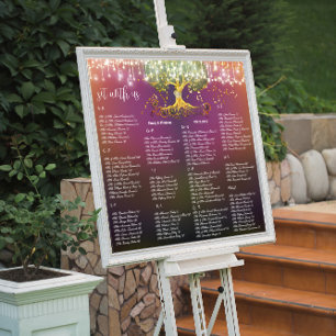 Goldener Wirbelbaum Lila Märchen Hochzeit Magisch Poster