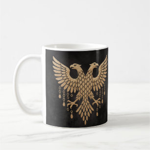 Goldener Zwillingsrabe Nordische Mythologie Schwar Kaffeetasse