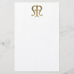 Goldenes "3-D" Jungfrau-Mary-Symbol Briefpapier