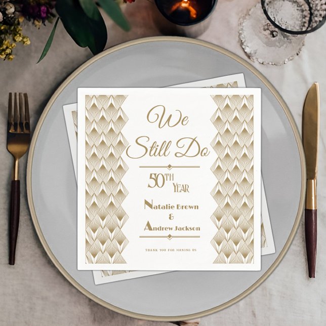 Goldenes 50-jähriges Jubiläum Serviette (Von Creator hochgeladen)
