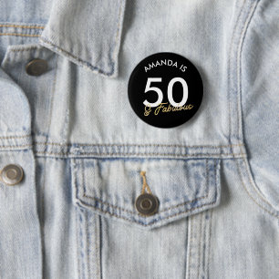 Goldenes 50. und Fabelhaftes Geburtstagsgeschenk M Button