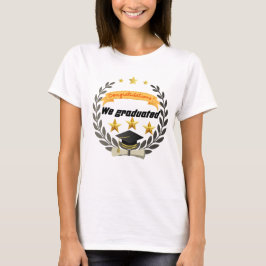 Goldenes Abschluss Abzeichen im eleganten Stil T-Shirt