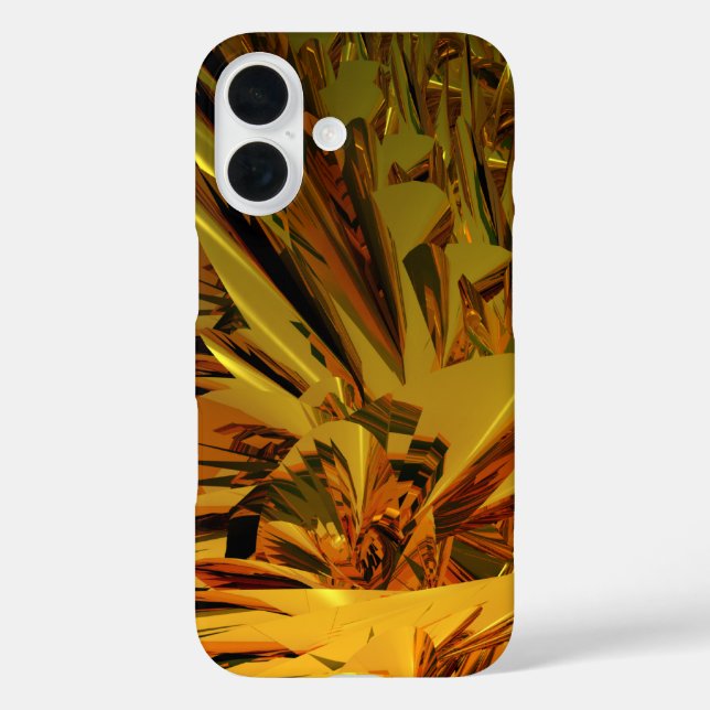 goldenes abstrakt iPhone 16 hülle (Rückseite)