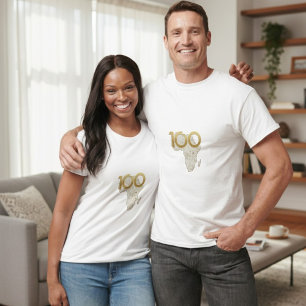 Goldenes Afrikanisches Jahrhundert-Erbe - 100 Jahr T-Shirt