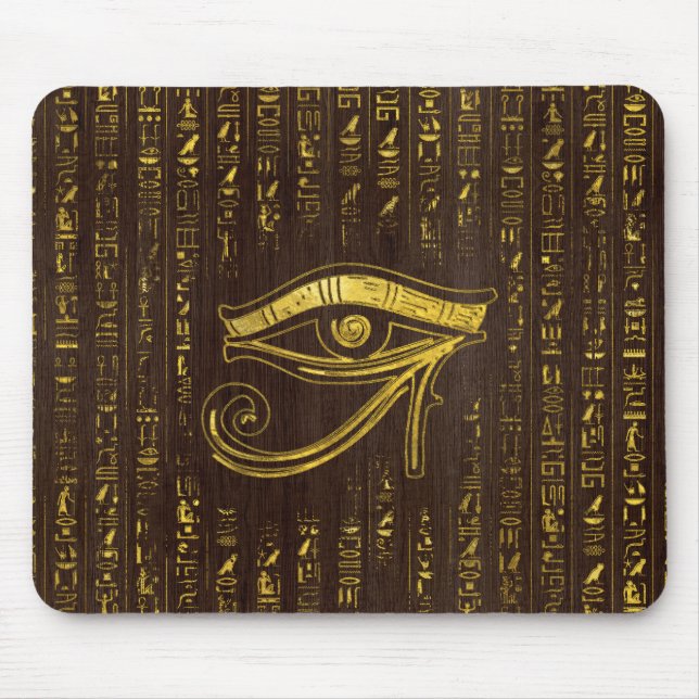 Goldenes ägyptisches Auge von Horus und von Mousepad (Vorne)