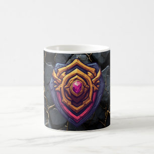 Goldenes Amethyst-Emblem Kaffeetasse