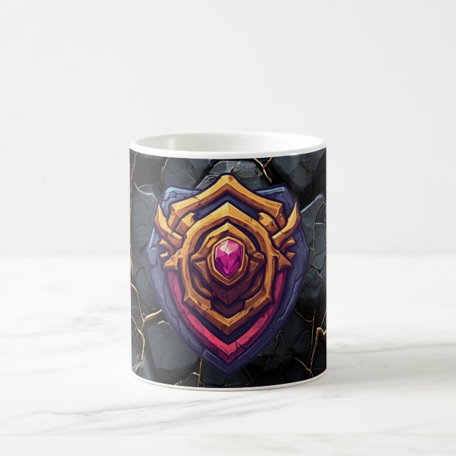 Goldenes Amethyst-Emblem Kaffeetasse (Mittel)