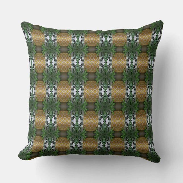 Goldenes Ananas-Design Kissen (Vorderseite)