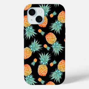 Goldenes Ananas-Muster auf schwarz   Custom Case-Mate iPhone Hülle