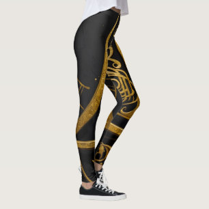 Goldenes Arkane-Symbol Leggings