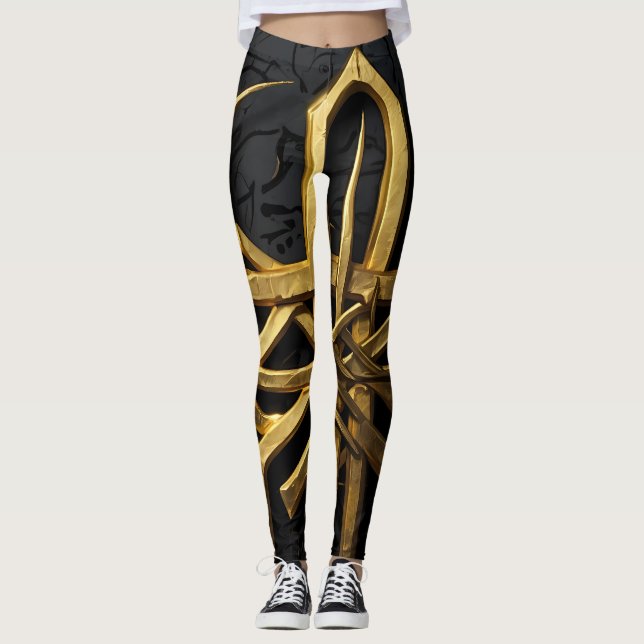 Goldenes Arkane-Symbol Leggings (Vorderseite)