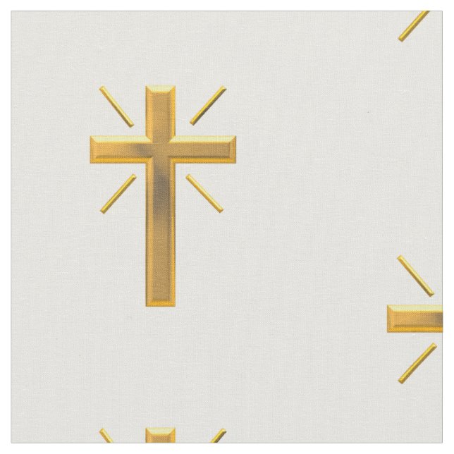 Goldenes Auferstehungs-Kreuz-Gewebe Stoff (Nahaufnahme)