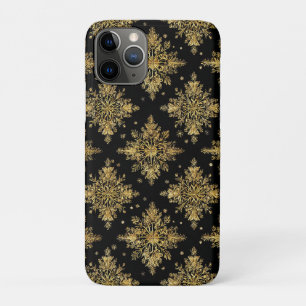Goldenes aufwendiges Schneeflockenmuster Case-Mate iPhone Hülle