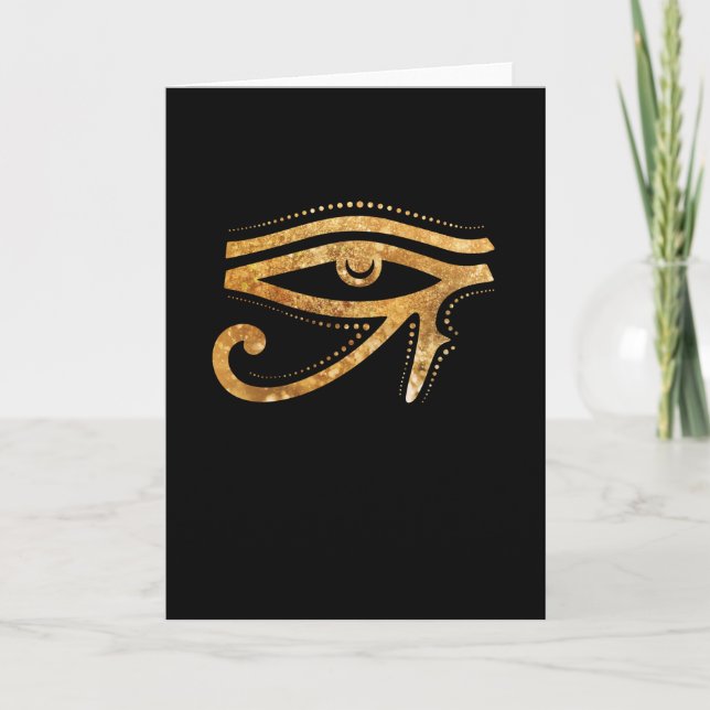 Goldenes Auge des Ägyptischen Hieroglyph Karte (Vorderseite)