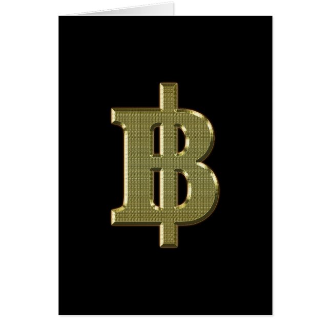 GOLDENES BAHT-ZEICHEN ฿ thailändisches (Vorne)