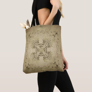 Goldenes Barock auf Schmutzhintergrund Tasche