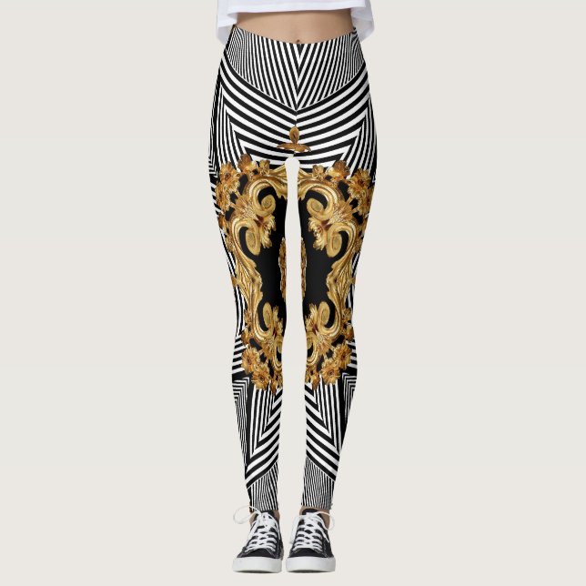 Goldenes Barock: Elegante Ketten Leggings (Vorderseite)
