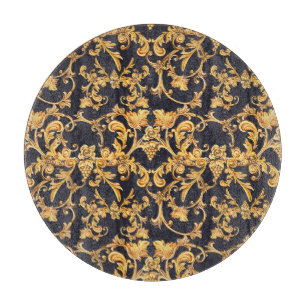 Goldenes Barock, Scroll Verlasse Muster. Schneidebrett