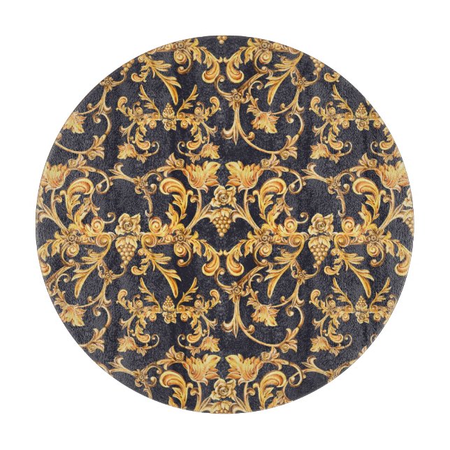 Goldenes Barock, Scroll Verlasse Muster. Schneidebrett (Vorderseite)