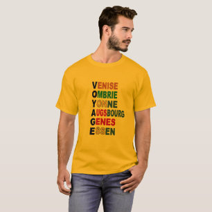 Goldenes basisches T-Shirt