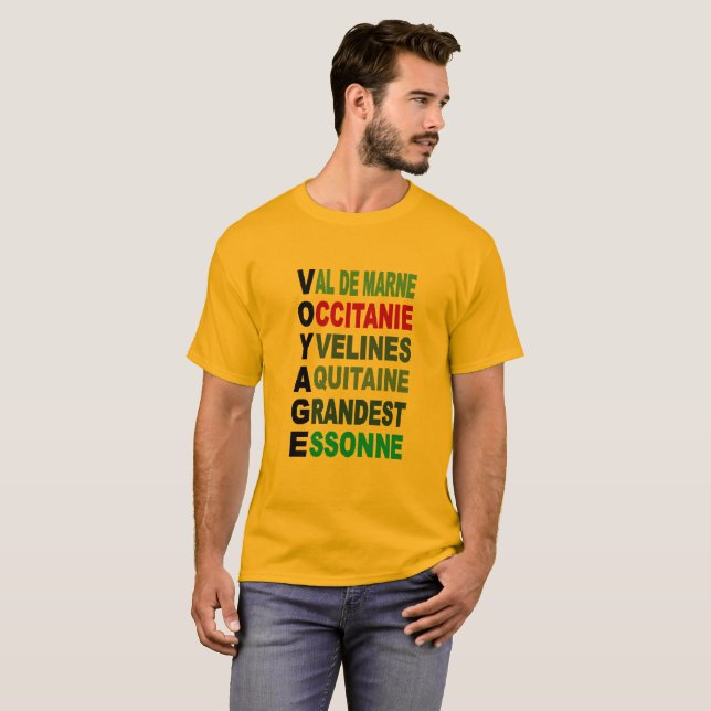 Goldenes basisches T-Shirt (Vorne ganz)
