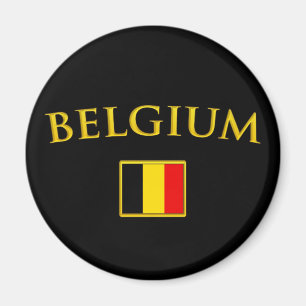 Goldenes Belgien Magnet
