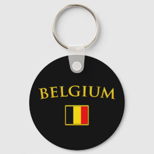 Goldenes Belgien Schlüsselanhänger