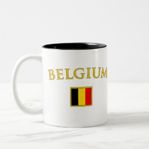 Goldenes Belgien Zweifarbige Tasse
