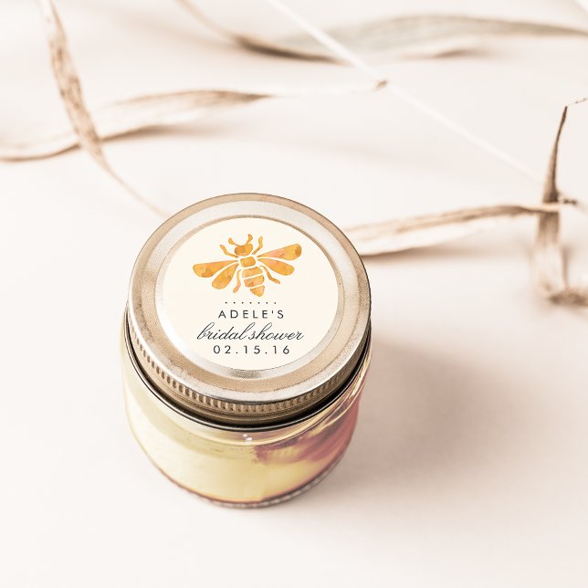 Goldenes Bienenwasser-Brautparty Runder Aufkleber (Von Creator hochgeladen)