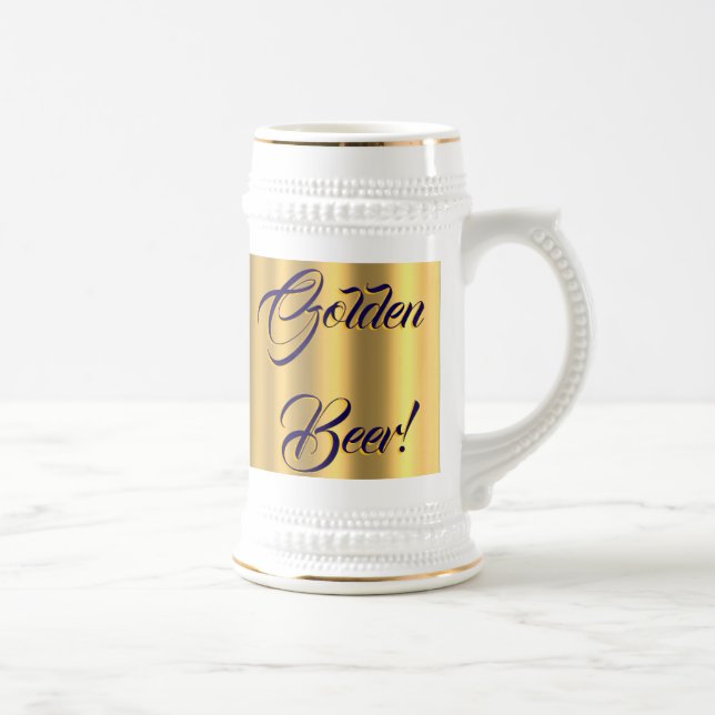 Goldenes Bier! im goldenen Design #8 Bierglas (Rechts)