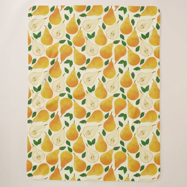Goldenes Birnenmuster Sherpadecke (Vorderseite)