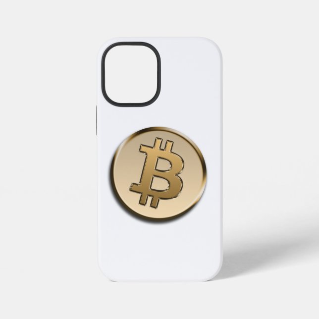 Goldenes Bitcoin-Handyhülle iPhone 12 Mini Hülle (Rückseite)
