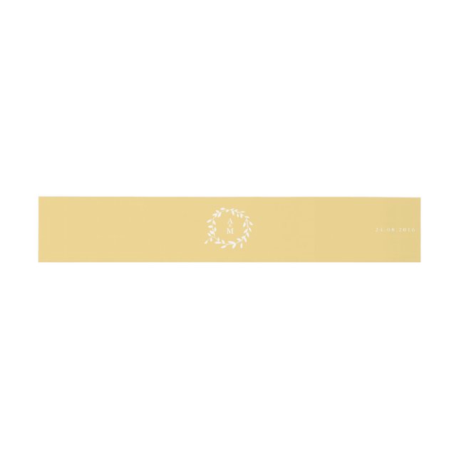 Goldenes Blatt-Einladungs-Bauch-Band Einladungsbanderole (Flach)