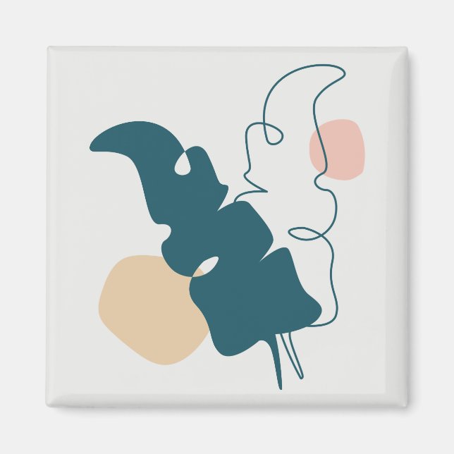 Goldenes Blattdesign Magnet (Vorne)