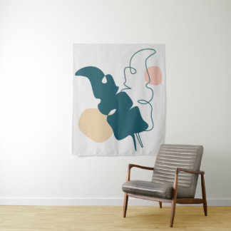 Goldenes Blattdesign Wandteppich